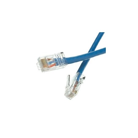 Cable Wholesale Cat6 Blue Copper Ethernet Patch Cable, Bootless, POE Compliant, 4 foot 10X8-16104